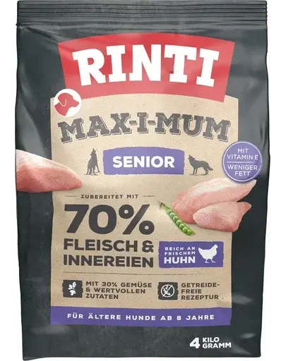 RINTI MAX-I-MUM Senior Chicken hrana uscata pentru caini seniori, cu pui 4 kg