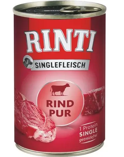 RINTI Singlefleisch Beef Pure hrana monoproteica pentru caini, cu vita 800 gr