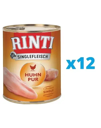 RINTI Singlefleisch Chicken Pure 12 x 400 g hrana monoproteica cu pui