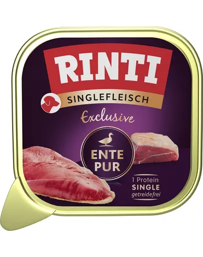RINTI Singlefleisch Pure 150g hrană umedă monoproteică câini, cu rață