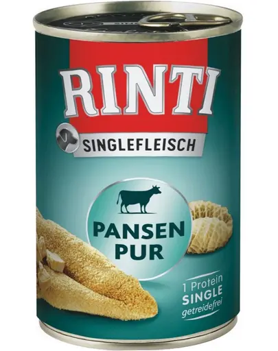 RINTI Singlefleisch Rumen Pure hrana monoproteica pentru caini, cu rumen de vita 800 gr