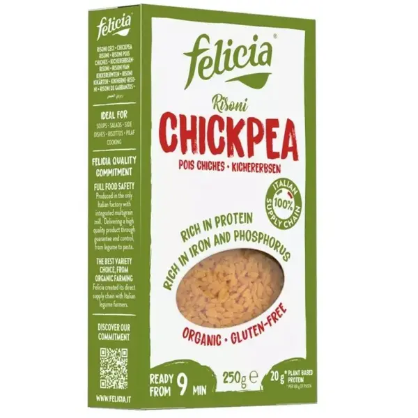 Risoni din Naut Bio, 250 g, Felicia