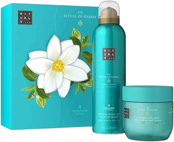 Rituals The Ritual Of Karma Set - Mască de corp și gel de duș peste noapte, 125 + 200 ml