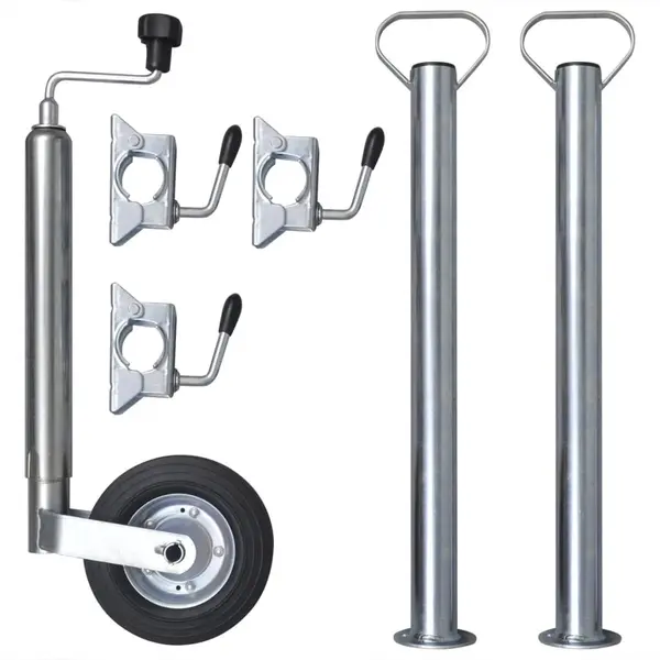 Roata de manevra 48 mm cu 2 tevi de sustinere si 3 cleme de fixare