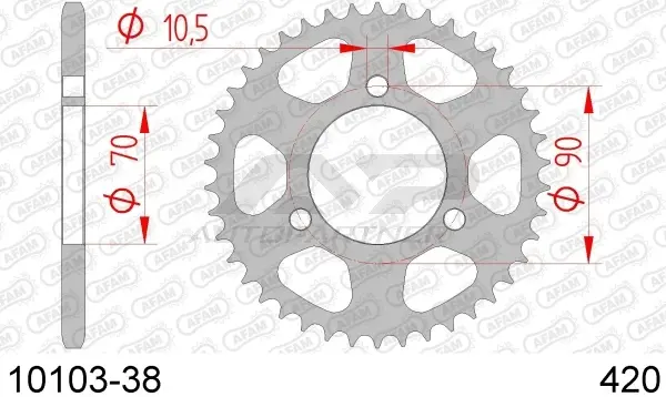 Roata dintata AFAM 10103-38