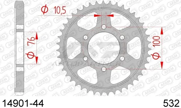Roata dintata AFAM 14901-44