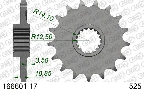 Roata dintata AFAM 166601-17