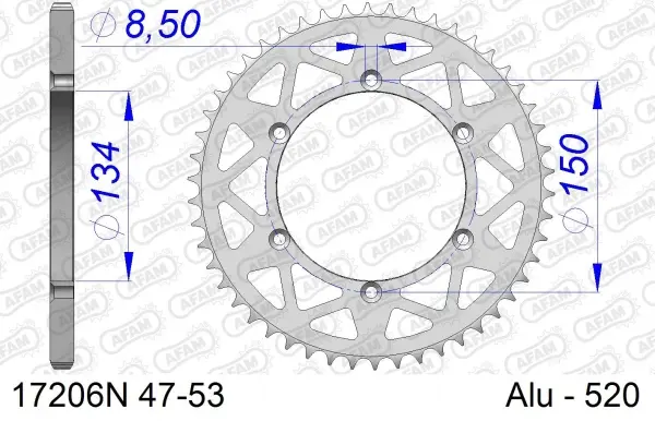 Roata dintata AFAM 17206N-51