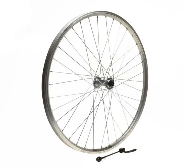 Roata fata dubla bicicleta 28 , quick release, Skorpion, culoare argintiu