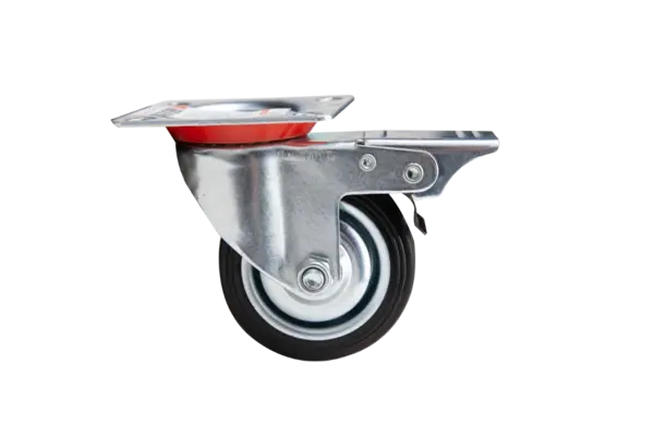 Roata Pivotanta cu Flansa pentru Carucior cu frana 200 mm 230 kg