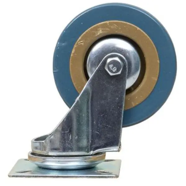 Roata Pivotanta pentru Mobila, 3 inch, Rola de Cauciuc, Albastru