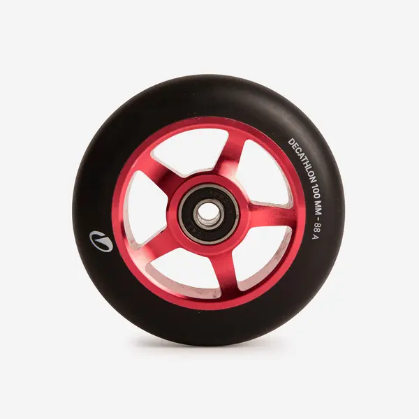 Roată trotinetă freestyle butuc aluminiu Roușu PU Negru 100 mm