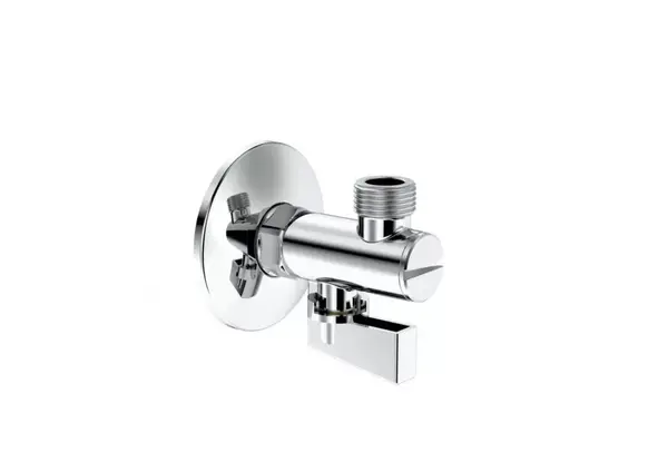Robinet coltar Roca Aqua A525168200, conexiune alimentare 1/2 inch, conexiune iesire 3/8 inch, filtru, Crom