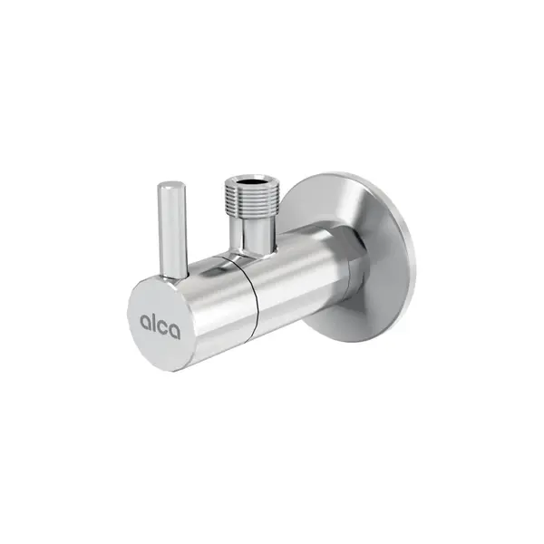 Robinet coltar rotund crom lucios cu filtru 1 2 3 8 Alcadrain ARV001