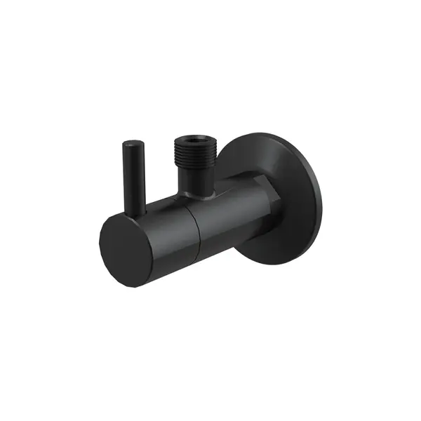 Robinet coltar rotund negru mat cu filtru 1 2 3 8 Alcadrain ARV001-BLACK
