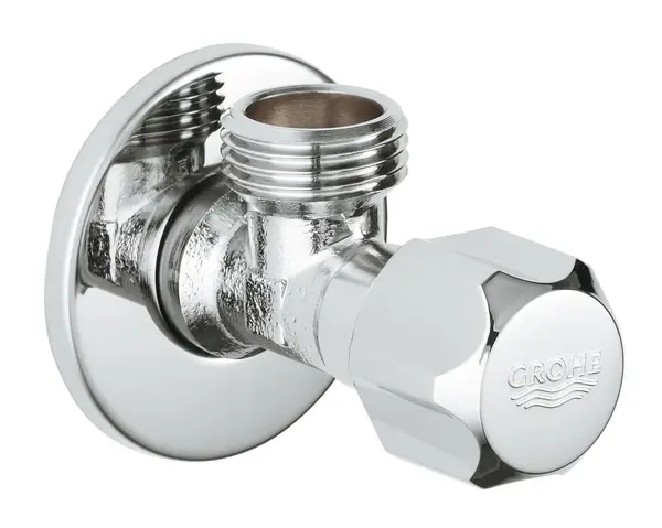 Robinet de colt Grohe 2201600M, pachet de 10 bucati, Crom