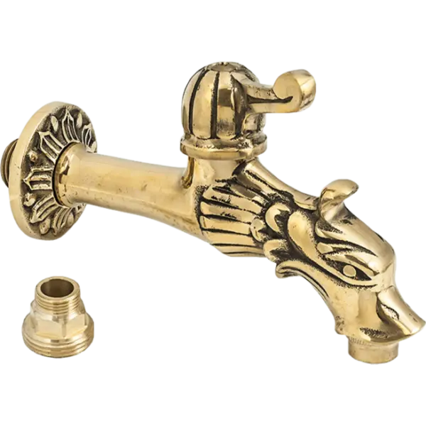 Robinet decorativ 1/2", dublu serviciu din alama cu maneta si finisaj Dragon