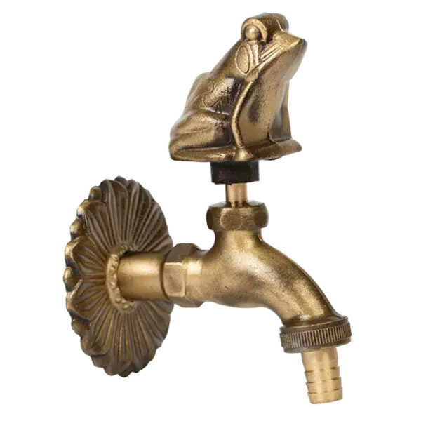 Robinet decorativ 1/2", dublu serviciu din alama si finisaj Broasca