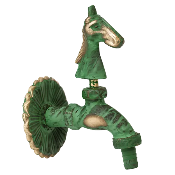 Robinet decorativ 1/2", dublu serviciu din alama si finisaj Cal, culoare verde antic