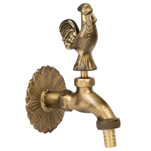Robinet decorativ 1/2", dublu serviciu din alama si finisaj Cocos