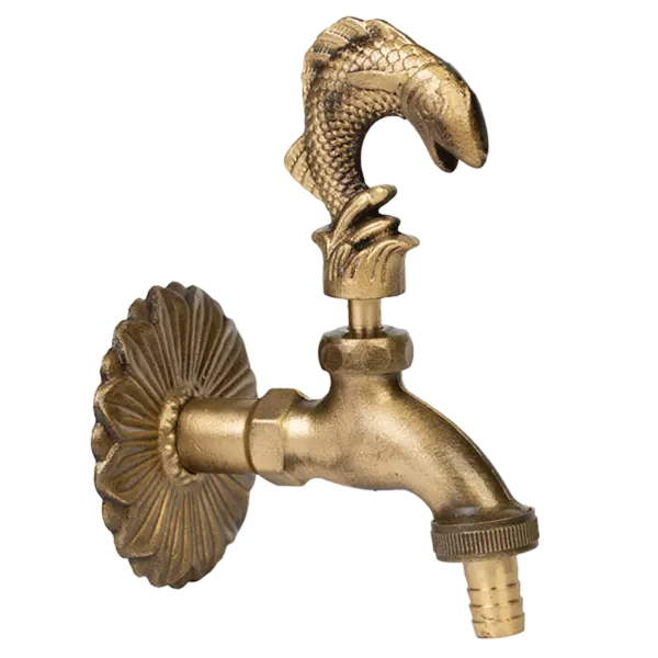 Robinet decorativ 1/2", dublu serviciu din alama si finisaj Peste