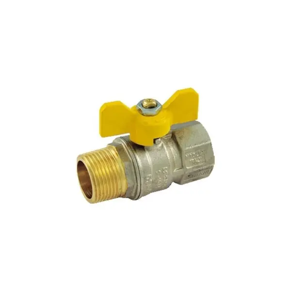 Robinet sfera pentru gaz Tornado M/F 3/4'' cu fluture galben