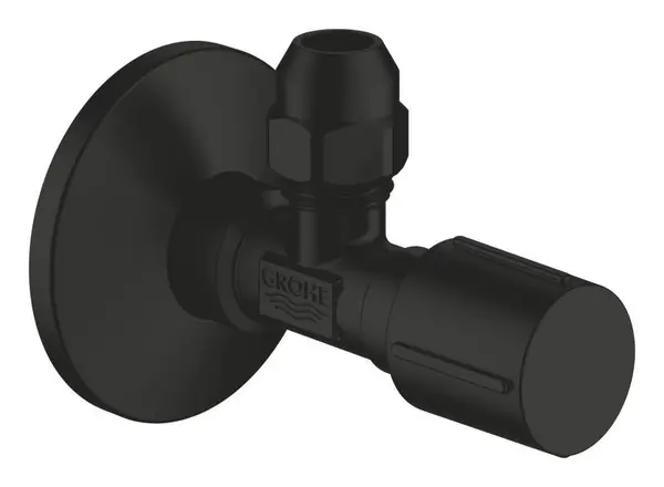 Robinet ventil Grohe 220732430, 1/2 inch x 3/8 inch, 1 iesire, mat, Negru