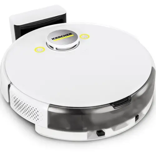 Robot aspirare Karcher RCV 5 *EU, WiFi, 36W, aspirator si mop, navigatie LiDar, 5200mAh, autonomie 120 de minute, putere de aspirare 5000 Pa, recipient praf 330ml, recipient apa 240ml (Alb)