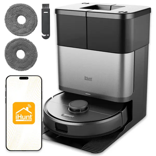Robot aspirare si mop iHunt BRO Robo Clean V9 Dual-Laser AI, 10.000 Pa, Autogolire, Navigatie LiDAR, Wi-Fi
