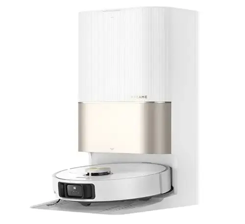 Robot de aspirare cu mop Dreame X40 Ultra Complete RLX63CE-2, mop rotativ, statie automata de golire 3.2l, 12000Pa, functie autocuratare mop la 70˚C, baterie 6400mAh, Autonomie pana la 200 min (Alb)