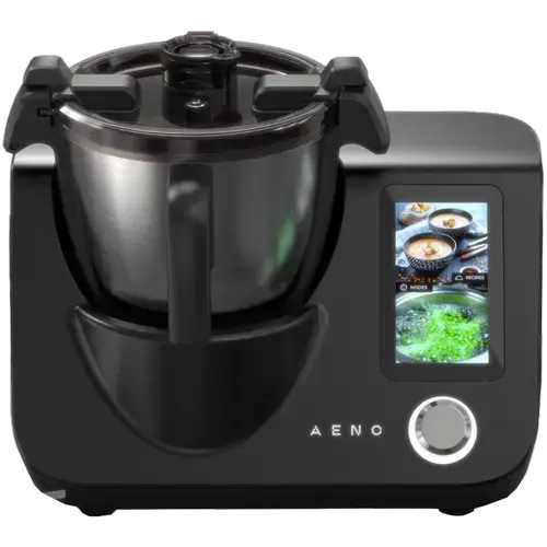 Robot de bucatarie AENO CR1S, 8 programe, 12 viteze, 1000 W Incalzire, Bol 3.5 l, Motor 600 W, Temperatura intre 37-130 C, Cantar incorporat (Gri)