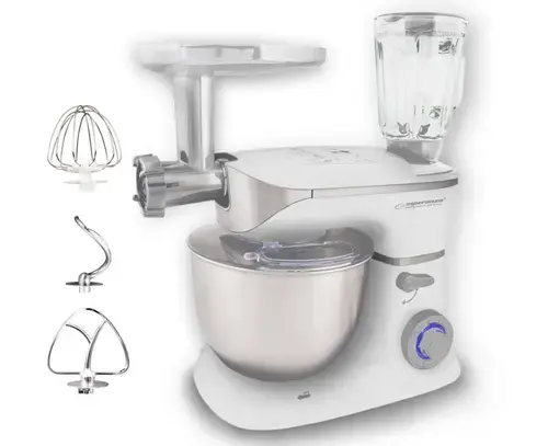 Robot de bucatarie ESPERANZA COOCKING MASTER, 1000W, 5L, 6 viteze, Blender 1.5L (Alb)