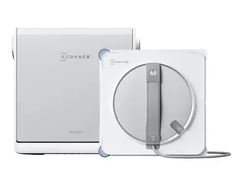 Robot de curatare geamuri Ecovacs WINBOT W2S Omni, tehnologie WIN-SLAM 4.0, 8000Pa, TruEdge Scrubber, baterie 3000mAh (Alb)