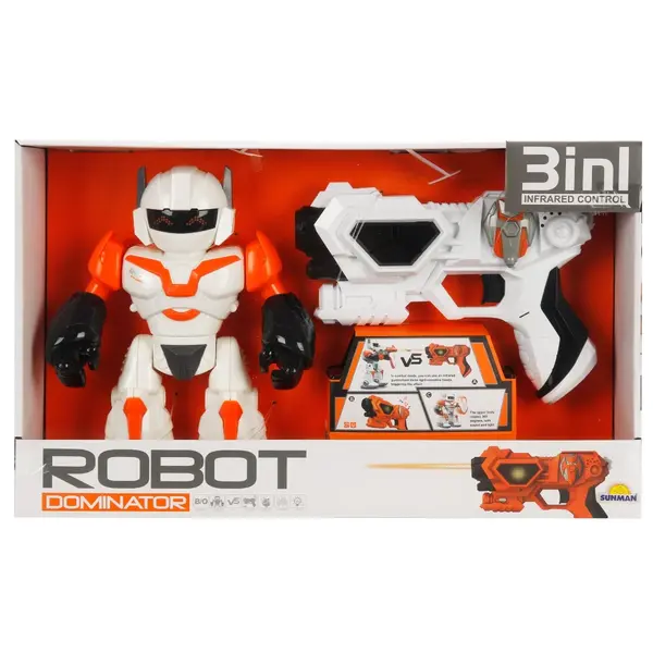 Robot interactiv 3 in 1 cu pistol, Sunman, Dominator