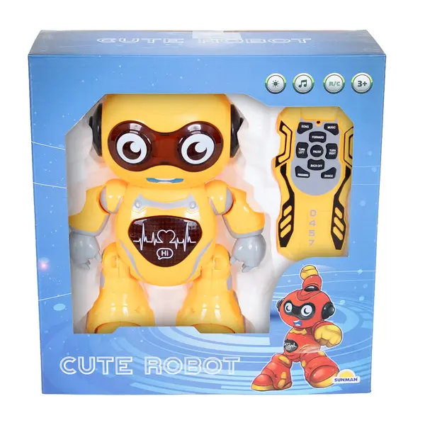 Robotel cu telecomanda care danseaza, Cute Robot, Galben