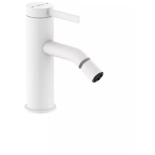 Roca Baterie bideu Roca, Gama Ona, monocomanda, levier metalic, cartus ceramic, fara set de evacuare, alb
