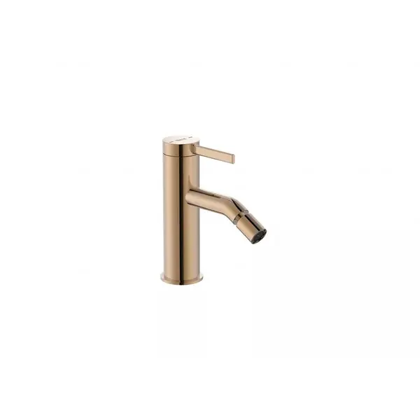 Roca Baterie bideu Roca, Gama Ona, monocomanda, levier metalic, cartus ceramic, fara set de evacuare, auriu rose