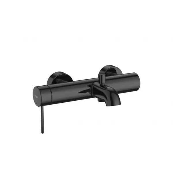 Roca Baterie cada Roca, Gama NU, cartus ceramic, levier metalic PIN, diverter, monocomanda, negru titan