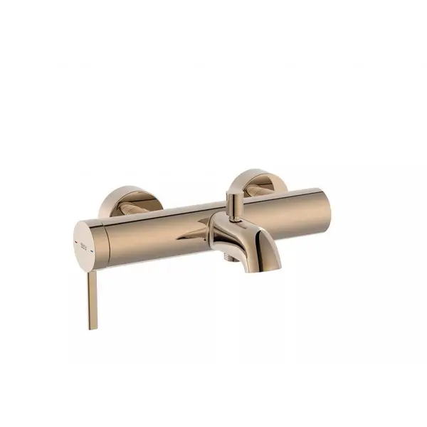 Roca Baterie cada Roca, Gama Ona, cartus ceramic, levier metalic, diverter, monocomanda, auriu rose