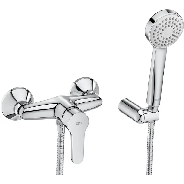 Roca Baterie dus Roca Arola, para dus 80 mm, furtun dus 1.7 m si suport perete