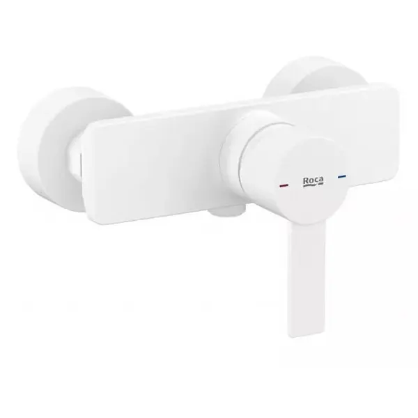 Roca Baterie dus Roca Targa, monocomanda, Alb mat