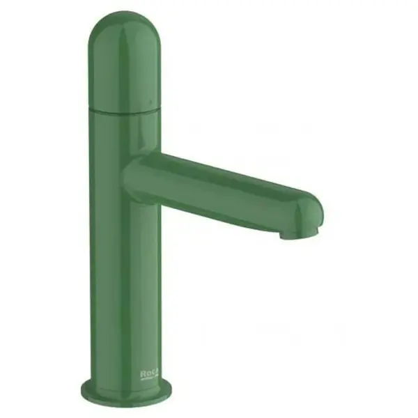 Roca Baterie lavoar Roca, Gama NU A5A3Y3FP20, monocomanda, marime S, levier metalic DOME, cartus ceramic, fara set de evacuare, mint green, verde