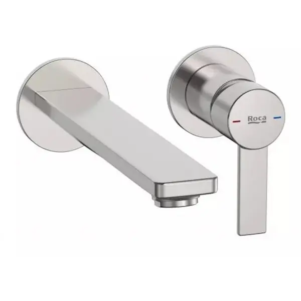 Roca Baterie lavoar Roca, Gama Targa A5A355FSM0, incastrata, monocomanda, levier metalic, cartus ceramic, fara set de evacuare, necesita corp instalare (A5E3503SM0), crom mat