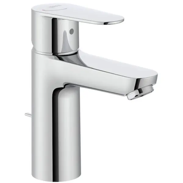 Roca Baterie lavoar Roca, Gama Victoria Plus, monocomanda, marime M, levier metalic, cartus ceramic, set evacuare cu tija, crom