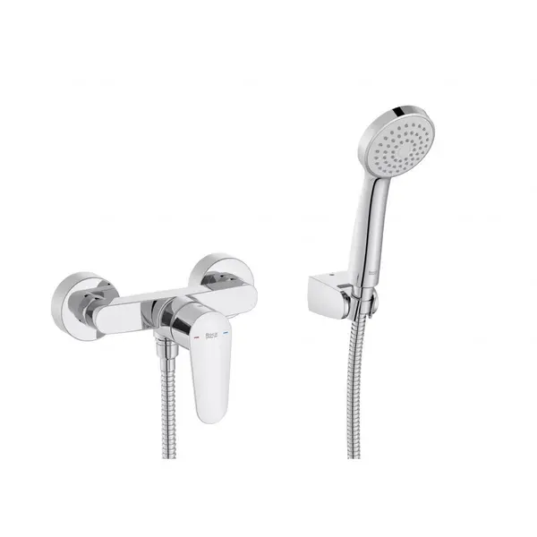 Roca Set 2 in 1 baterie dus Roca, Gama Victoria Plus, para de dus, furtun de dus, suport para de dus, crom
