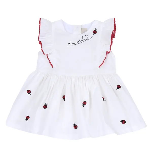 Rochie copii Chicco, Alb Cu Rosu, 05803-66MFCO