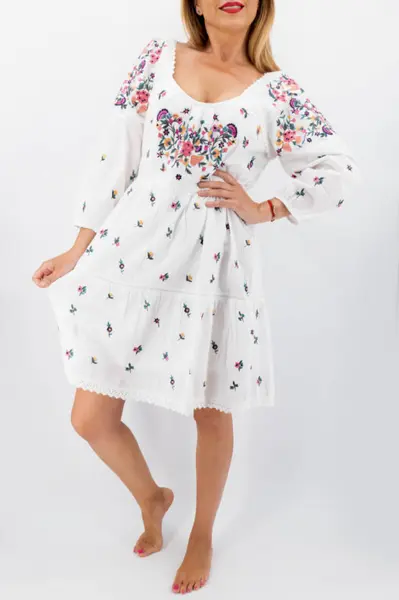 Rochie cu motive florale Doinita
