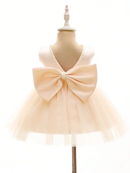 Rochie de ocazie pentru bebe ANNABEL - bej / 12-18 luni (80-86CM)