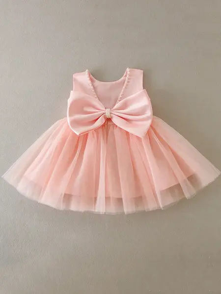 Rochie de ocazie pentru bebe ANNABEL - roz / 9-12 luni (74-80CM)