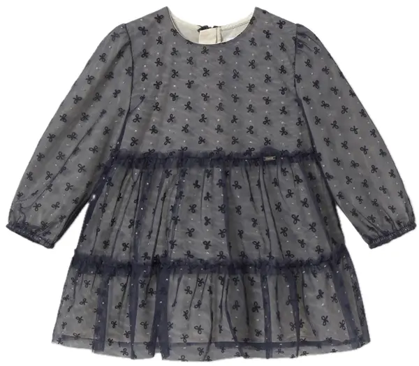Rochie din tulle cu mânecă lungă Mayoral - Albastru marin, 12 luni